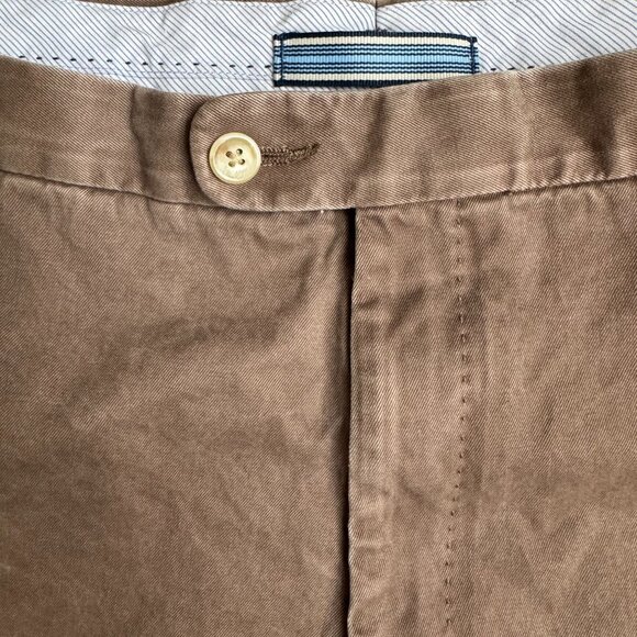 Peter Millar Mens Pima Cotton Brown Chino Pants Size 40 Made In Peru Preppy Prep - Picture 4 of 5